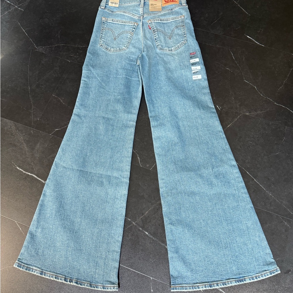 Levi's Blue Flare Wide Leg Denim Jeans